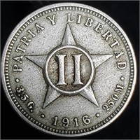 1916 Cuba 2 Centavos