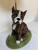 Handmade Painted BOXER Table Lamp