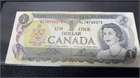 1973 Canadian 1 Dollar Bill