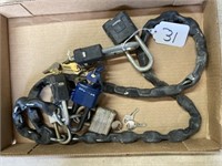 Flat of Assorted Locks & Keys