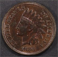 1880 INDIAN CENT GEM BU RB