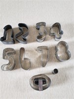 UNIQUE METAL COOKIE CUTTERS - NUMBERS