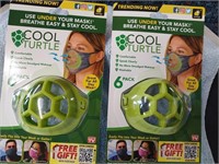 Lot of 2 (6 pk) Cool Turtles-use Under Mask to