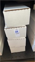 Lot of 4 800 Count Card Storage Boxes