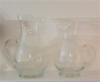 Pair of Glass pitchers