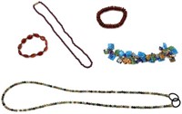 Lot: Venetian Glass & Natural Stone Jewelry.