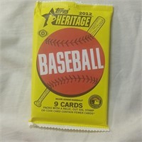 Topps 2012 Heritage Baseball 9 cards Unsealed