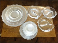 CANDLEWICK - 10" DINNER PLATES, SERVING PIECES