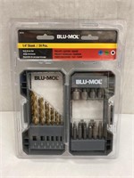 (8x bid)Blu-Mol 24pc 1/4" Shank Drill Drive Set