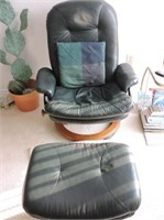 Swivel Recliner With Footstool