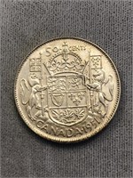1951 CANADA SILVER ¢50 COIN