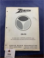 Vintage Zenith CM-112 Radio service manual