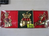 TOUCH OF GOLD, SET OF 3 ORNAMENTS