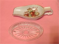 Oval Glass Dish And Spoon Rest