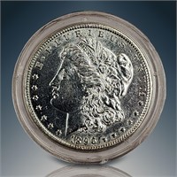 1896 Morgan Silver Dollar Ungraded But Excellent A
