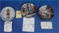 Hummel Painted Collector Plates w/COA-Danbury