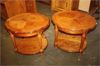 Pair of Lovely Oval Side Tables