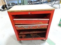 Small Tool Bench with Wood Top (As is/Needs Work)
