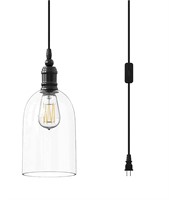 WINSOON Plug in Pendant Light, 15FT Cord On/Off Sw