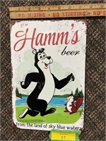 Hamms Beer Tin Sign