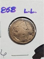 Large Letters 1858 Flying Eagle Cent