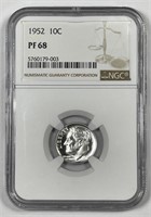 1952 Roosevelt Silver Dime Proof NGC PF68