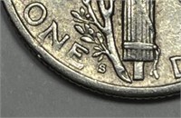 1945-S Mercury Silver Dime MICRO S Var XF/AU