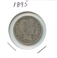 1895 Barber Silver Quarter