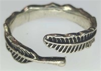 Feather ring size 7 adjustable