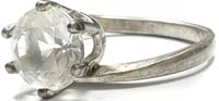 Vintage Ladies Sterling Silver CZ Ring