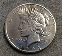 1922S Peace Silver Dollar