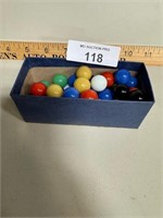 Box of approximately 50 Vintage marbles
