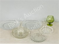 assorted glassware, platters, serving bowls