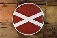 Crossing sign - very early Cast Iron