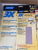 Sandpaper, clamps, ratchet strap and more