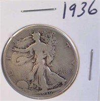 1936 Walking Liberty Silver Half Dollar