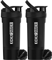 KICHLY Pack of 2 Classic Protein Mixer Bottles