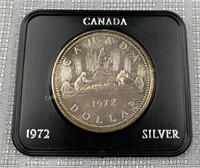 1972 Canada silver dollar en argent