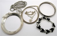 Silver Tone Fashion Jewelry Lot