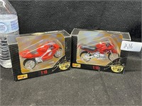 (2) 1:18 SCALE MASITO DIE CAST MOTORCYCLES