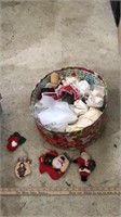 Christmas ornaments, basket slay decoration