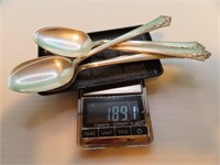 189.1 grams Sterling Silver 6 Damask Rose Spoons
