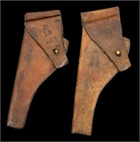 (2) Pre WWI 45 revolver holsters