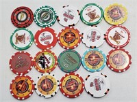 19 Various Oklahoma Casino Chips