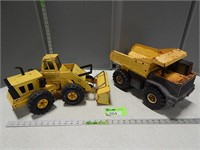 Tonka dump truck and front end loader