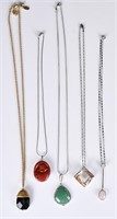 Group of 5 Assorted Pendant Necklaces