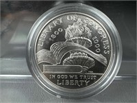 2000 Library of Congress silver dollar