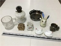 Lamp, bowl and other