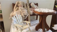 Bunnies in Chair sTable and more