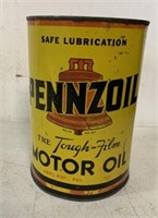 Pennzoil 5 qt. Motor Oil tin, missing bottom